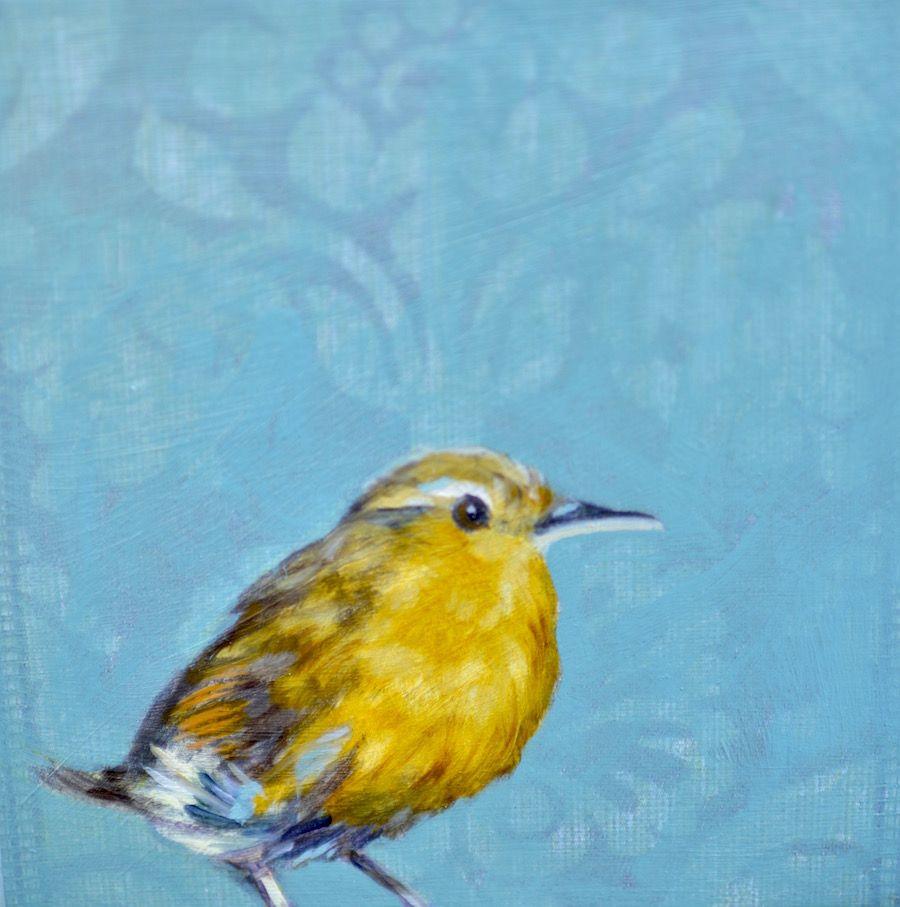 Yellow Bird Blue Background Logo - Birds – Ginny Speirs