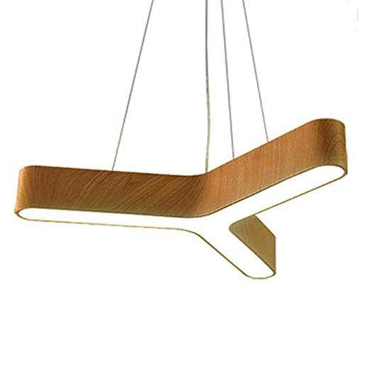 Triangle Shaped Restaurant Logo - GZD Solid Wooden Restaurant Creative LED Office Pendant lamp Nordic ...