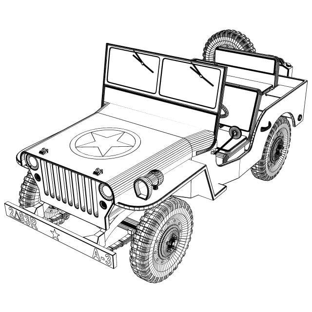Willys Jeep Logo - 3D model Willys Jeep general | CGTrader