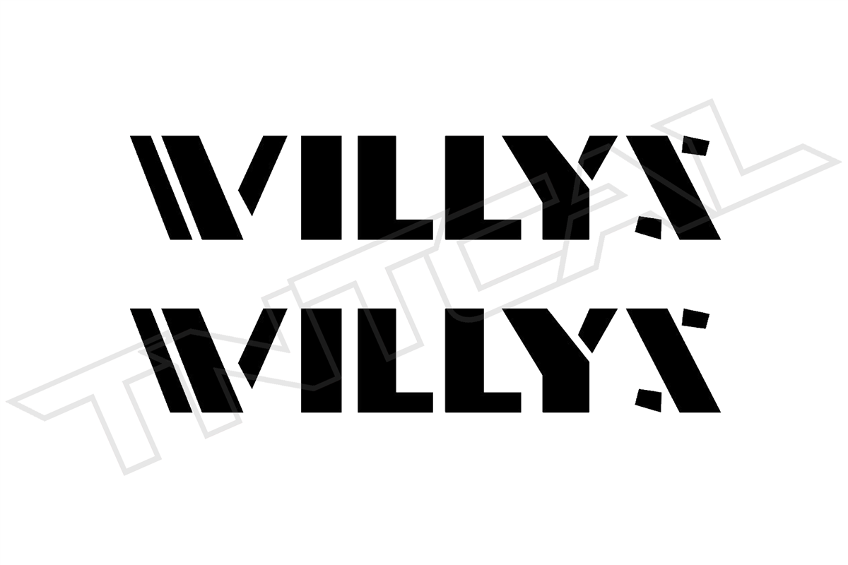 Willys Jeep Logo - Jeep Willys Hood Decals