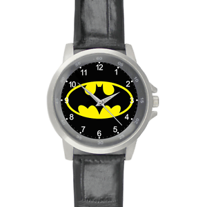 Robin Face Logo - Leather BATMAN Watch Batman and Robin Logo Gotham City Joker Two ...