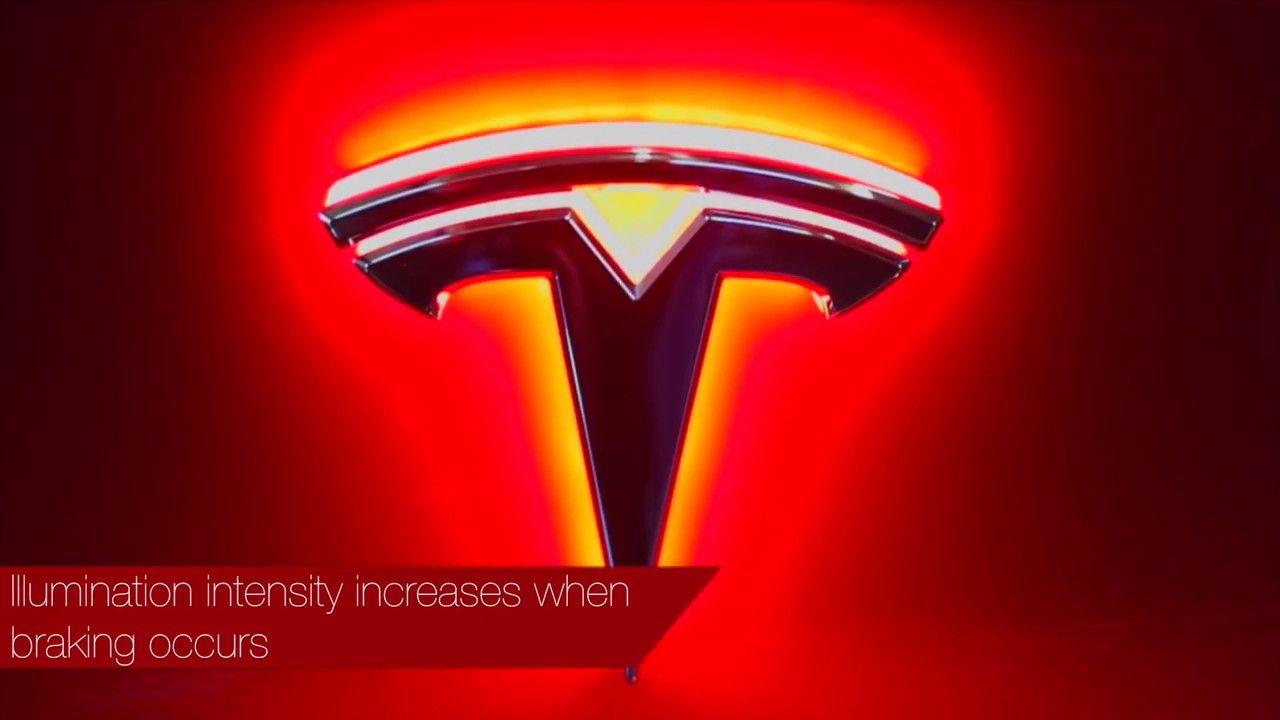 Tesla Model X Logo - Rear Lighted T for Tesla Model X - YouTube