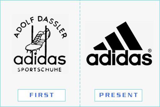 Adidas First Logo - Take A Look At 50 Corporations' Amazing First & Present Logos