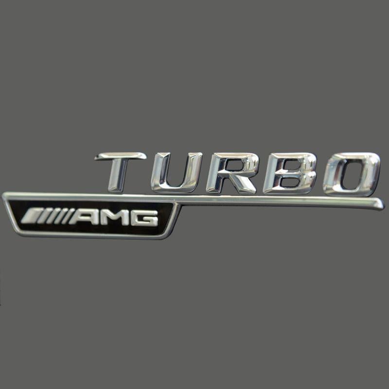 Mercedes AMG Turbo Logo - Pair Turbo AMG Badge For Mercedes A B C E S Class Stickers Side ...