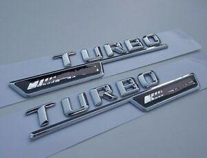 Mercedes AMG Turbo Logo - PAIR OF TURBO AMG STICKER SIDE FENDER LETTER BADGE EMBLEM FOR ...