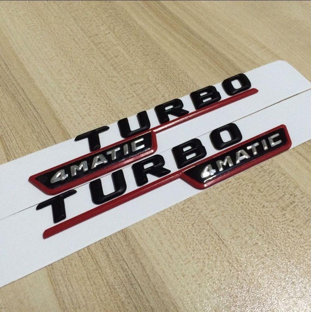 Mercedes AMG Turbo Logo - Matt Black 