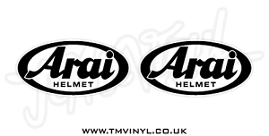 Motorbike Logo - 2 x ARAI HELMET MOTORBIKE LOGO DECALS STICKERS | eBay