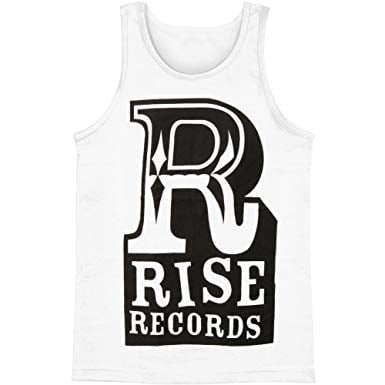 Big R Logo - Rise Records Men's Big R Logo Mens Tank White: Clothing
