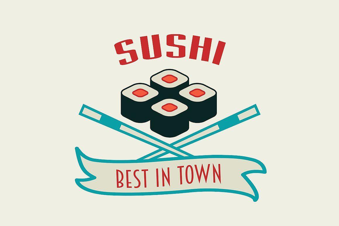 Japanese Food Logo - Japanese sushi vector logo ~ Logo Templates ~ Creative Market