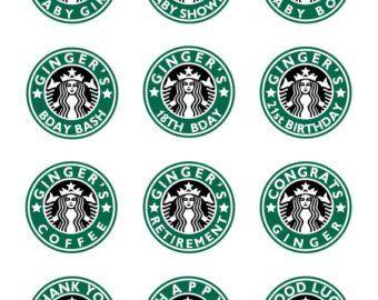 Mini Printable Starbucks Logo - Starbucks party | Etsy