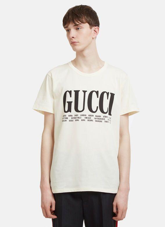 Big Gucci Logo - Gucci Big Logo T Shirt In White