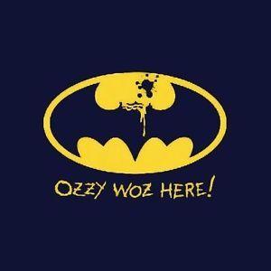 New Ozzy Logo - Brand New OZZY WOZ HERE Ozzy Osbourne vs Batman Logo Parody Shirt ...