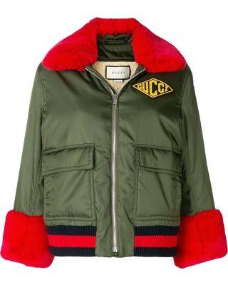 Big Gucci Logo - BIG Deal on Gucci logo patch bomber jacket