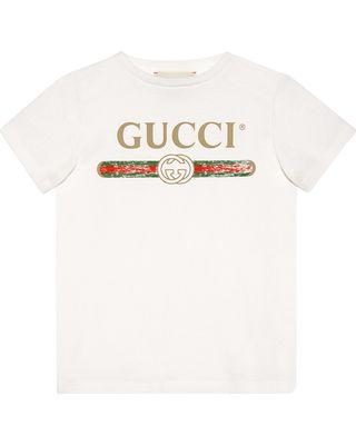 Big Gucci Logo - Score Big Savings On Gucci Kids Children's Cotton T Shirt With Gucci