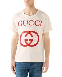 Big Gucci Logo - Gucci Big Vintage Logo T-shirt for Men - Lyst