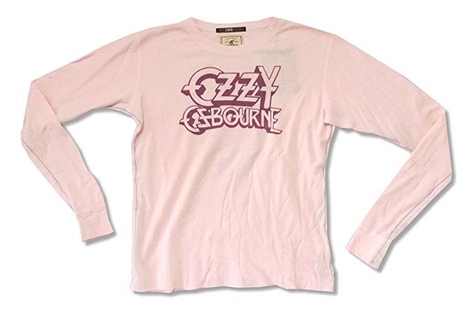 New Ozzy Logo - Amazon.com: Trunk Ltd. Ozzy Osbourne Classic Logo Pink Thermal Girls ...