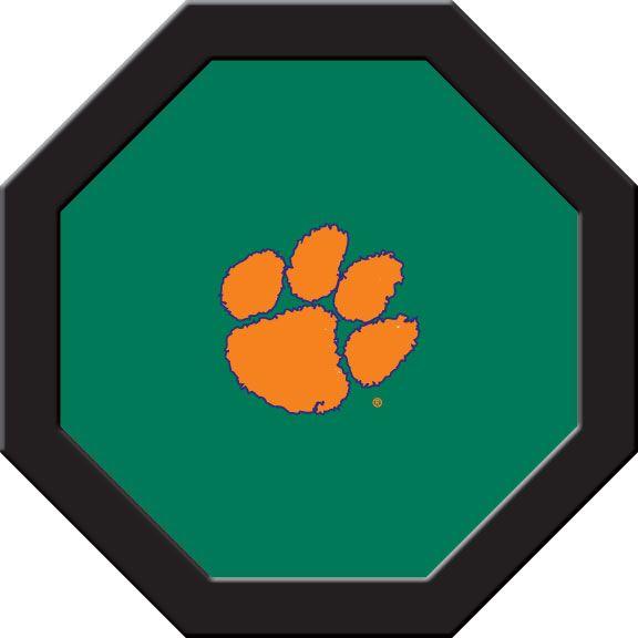 Clemson C Logo - Clemson Tigers Card Table Felt (C) * NCAA College Logo Felt