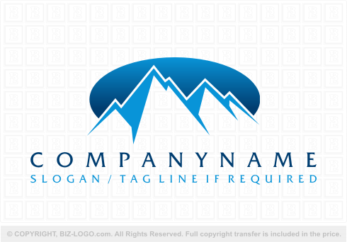 Blue and White Mountain Logo - White Mountain Peaks Logo