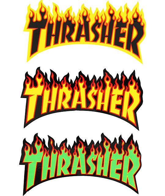 Zumiez Logo - Thrasher Flame Logo Sticker | Zumiez.ca