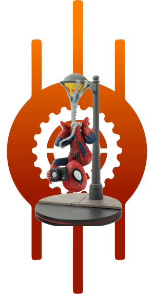 Cam Q Red Logo - Marvel Spiderman Spider Cam Q Fig Figure 1304 Collectibles