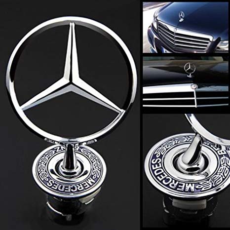 DG Star Logo - Generic 3D Mercedes Benz Standing Star Front Hood Ornament Logo