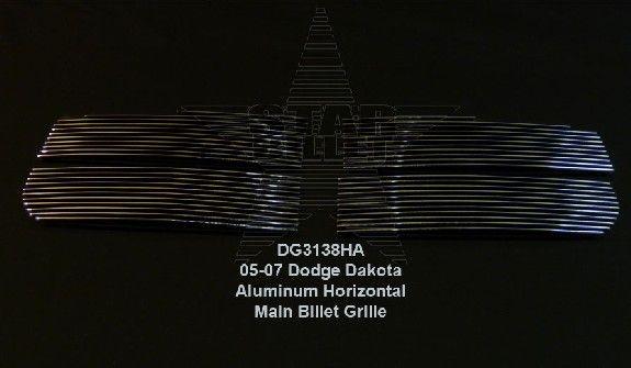 DG Star Logo - Dodge Dakota Aluminum Horizontal Bar Billet Grille Logo Shows 08 10