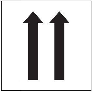 Two Upward Arrows Logo - DOOR IDENTIFICATION ARROW SIGN GLOW IN DARK ALUMINUM