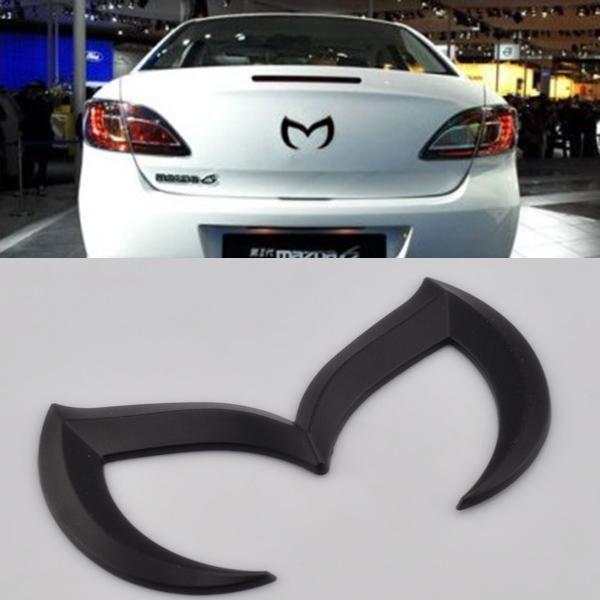 Custom Mazda Logo - Mazda Black Sporty 3D Metal Evil 'M' Rear Trunk Badge Decal Emblem ...