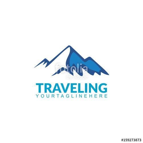 Snow Mountain Logo - Logo sample with mountain and snow head Stock image and royalty