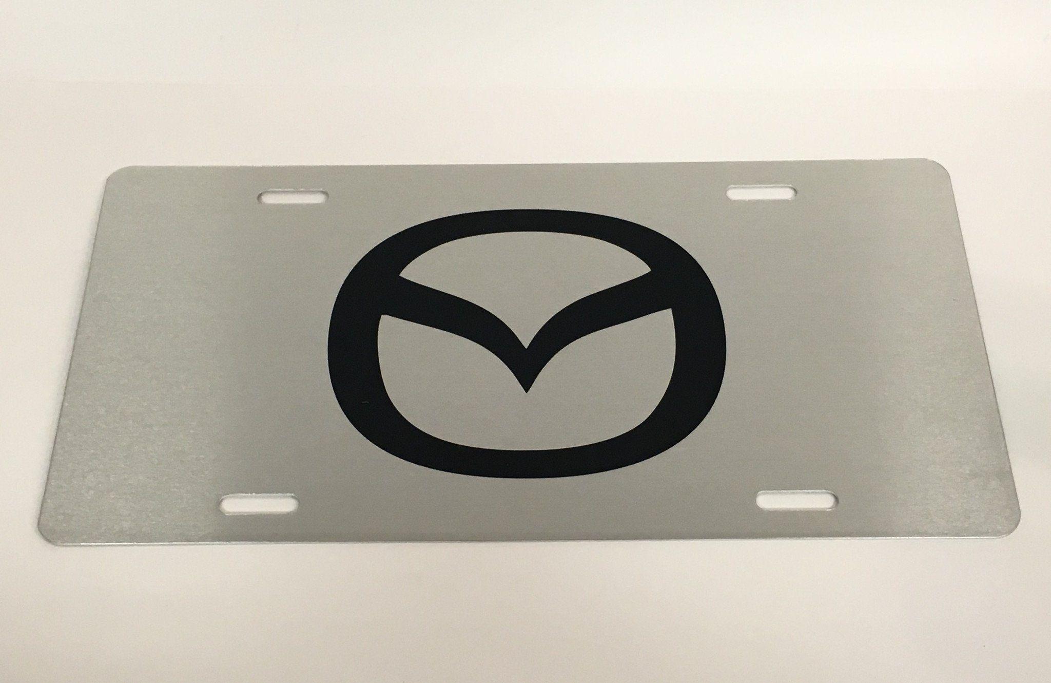 Custom Mazda Logo - Mazda Logo Stainless Steel License Plate | Custom Creations
