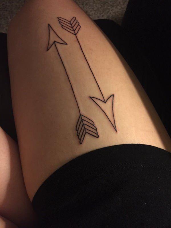 Two Upward Arrows Logo - Striking Arrow Tattoos that'll Target Your Style