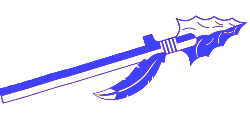 Blue and White Spear Logo - Spear clip black and white free download on unixTitan