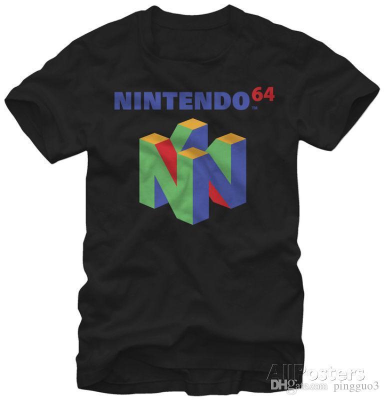 An L Clothing and Apparel Logo - Nintendo N64 Logo Apparel T Shirt L Black Casual Plus Size T Shirts ...