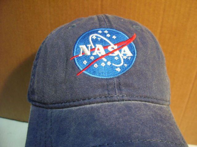 NASA Ball Logo - CLOSEOUT 2 New NASA Hat Caps Insignia Embroidered Pigment Dyed Red ...