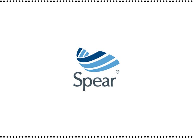 Blue and White Spear Logo - Spear