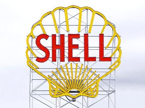 Old Oil Company Logo - Old Shell Sign. Shell Oil Company logo was design