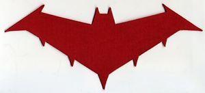 Red Batman Logo - Batman / Red Hood Embroidered Logo Iron-on Patch: Choice of Sizes | eBay