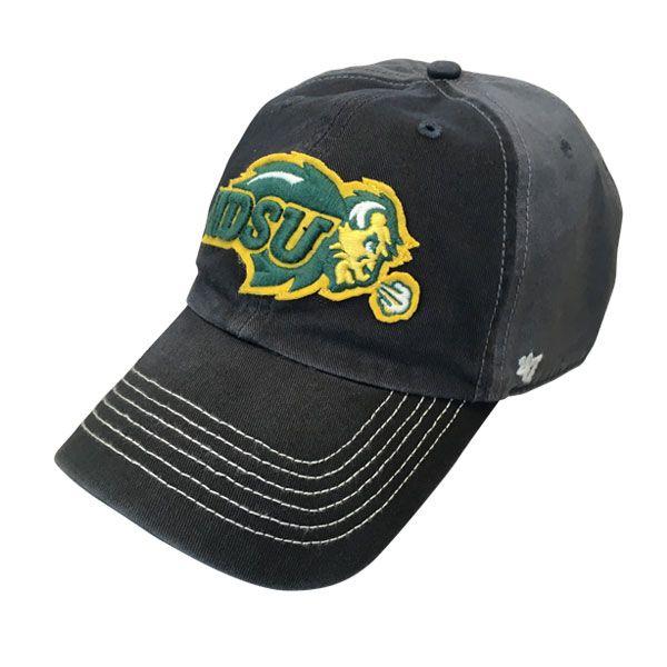 ND Bison Logo - NDSU Charcoal Baseball Hat - One Herd