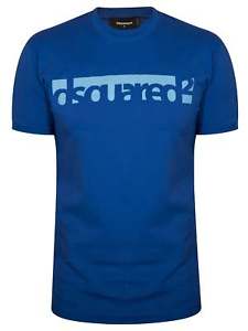 Royal Blue and Logo - DSQUARED2 Royal Blue Logo T-Shirt | eBay