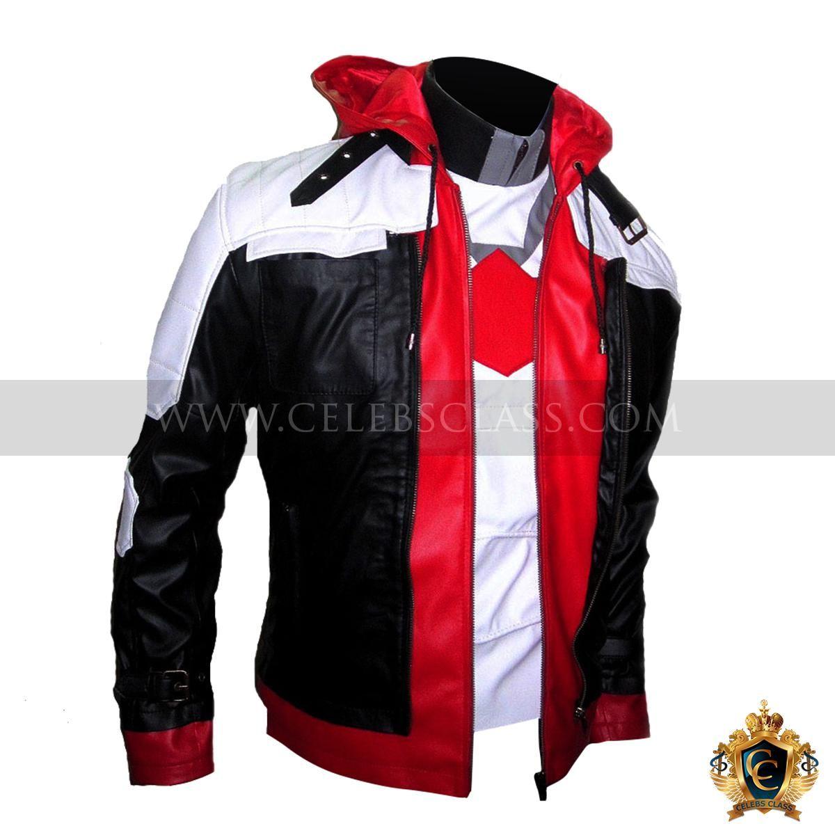 Man in Red Jacket Logo - Knight Bat Logo Red Hood Jacket For Men | Celebrity Leather Jackets