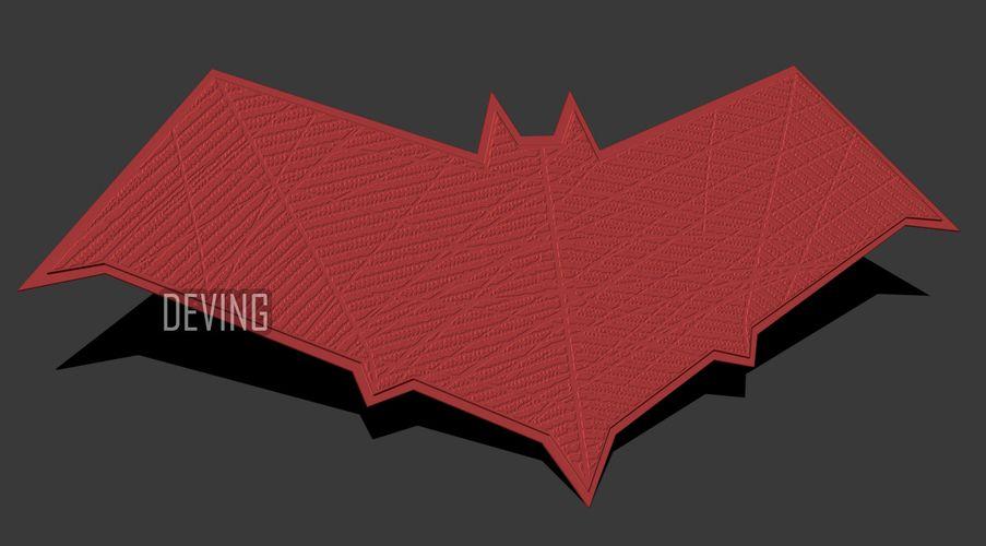 Red Hood Logo - 3D Printed RED HOOD CHEST EMBLEM-JL TEXTURE by DEVING | Pinshape