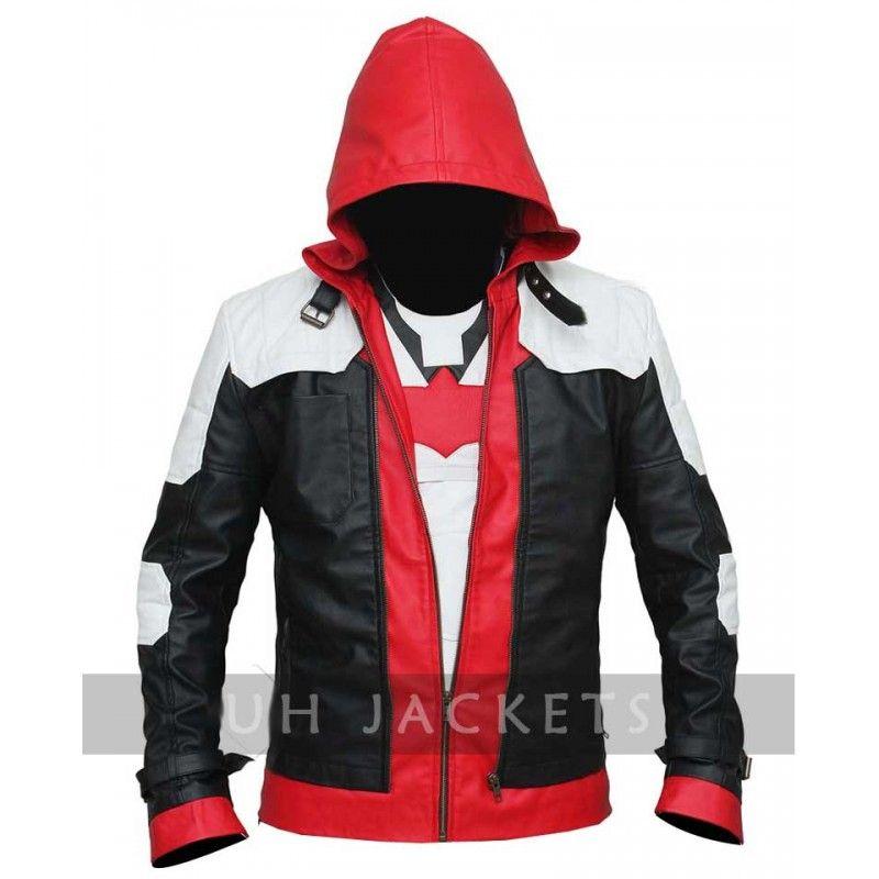 Red Hood Logo - Arkham Knight Bat Logo Red Hood Jacket with Vest - Uh Jackets