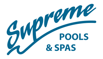 Dark Blue Supreme Logo - Supreme Pools & Spas – Supreme Pools is the standard for the Houston ...