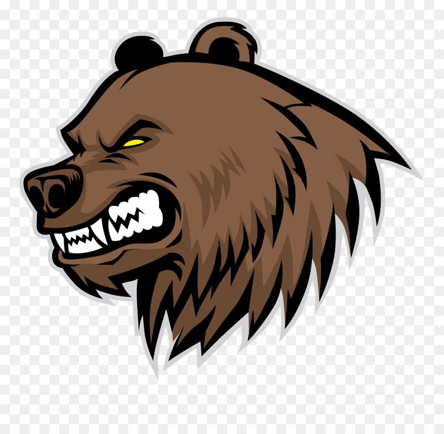 Grizzly Head Logo - Grizzly Bear Royalty Free Head Pattern Png Download