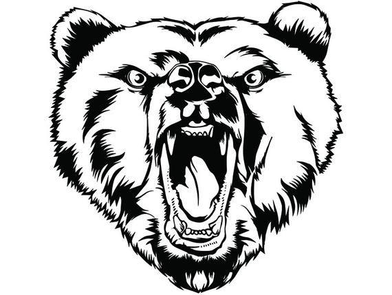 Grizzly Head Logo - Grizzly Bear 15 Head Face Animal Growling Mascot Design