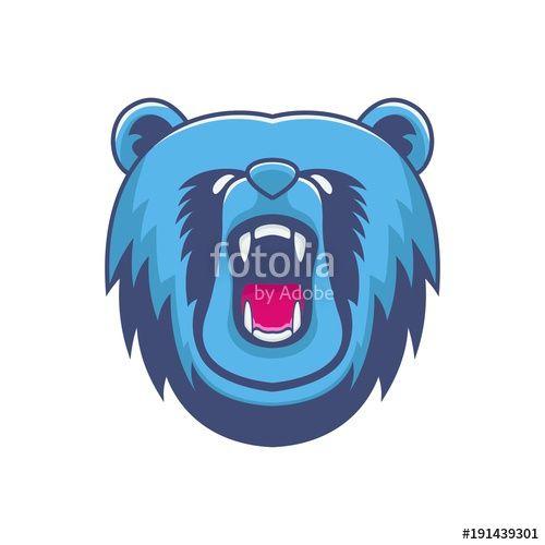 Grizzly Head Logo - Bear logo mascot design head wildlife sport illustration emblem ...