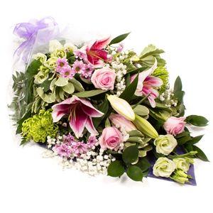 Pink Green Flower Logo - Pink, Green and White Funeral Flowers | Buds and Butterflies ...