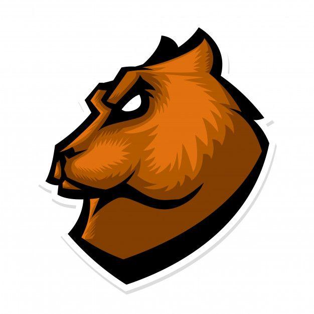 Grizzly Head Logo - Grizzly bear head mascot logo Vector