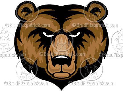 Grizzly Head Logo - Grizzly Bear Face Drawing.com. Free for personal use