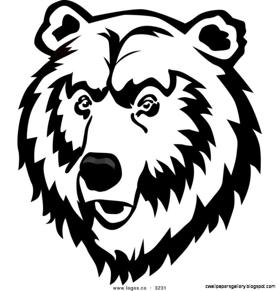 Grizzly Head Logo - Drawn Grizzly Bear face logo Clipart on Dumielauxepices.net